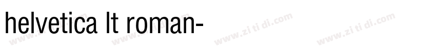 helvetica lt roman字体转换